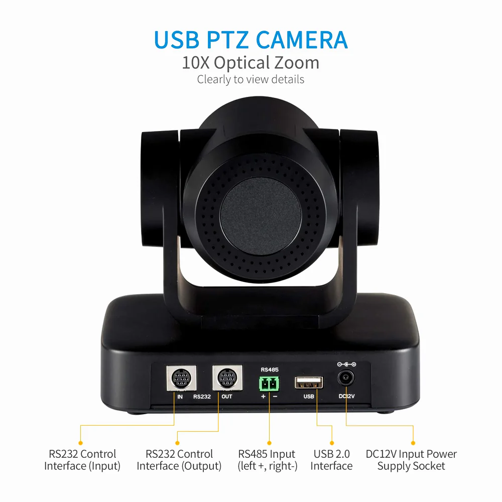 FEELWORLD USB10X Video Conference USB PTZ Camera 10X Optical Zoom Full HD 1080p for Live Streaming thumbnail 2