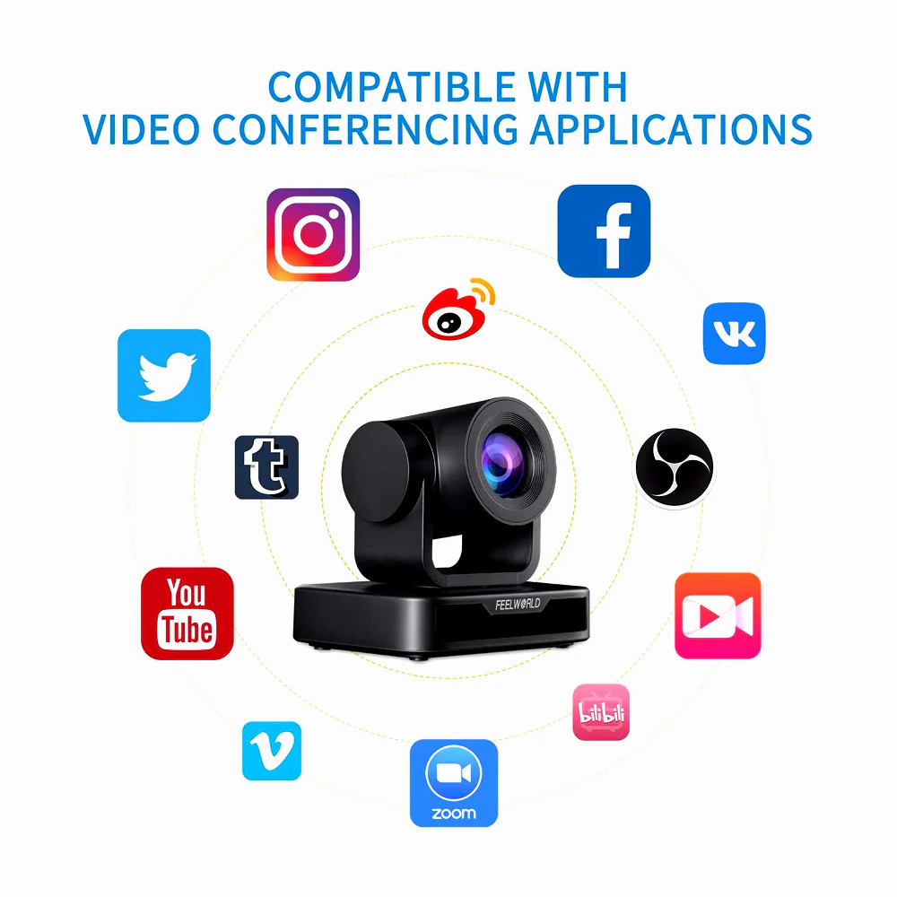 FEELWORLD USB10X Video Conference USB PTZ Camera 10X Optical Zoom Full HD 1080p for Live Streaming thumbnail 3