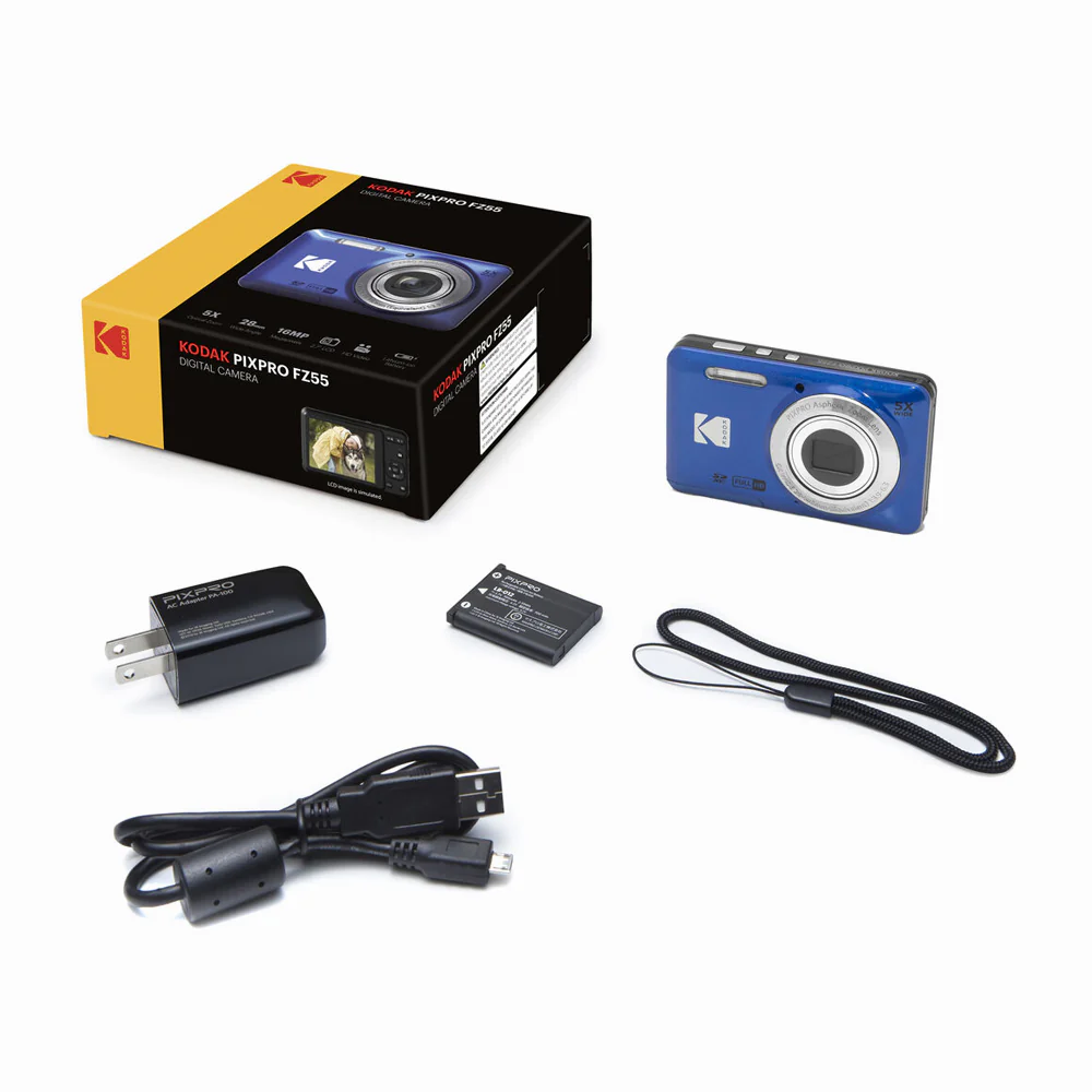       Kodak PIXPRO FZ55 Friendly Zoom Digital Camera, Blue thumbnail 5
