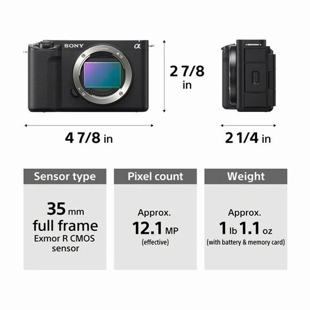 SONY ILCZV-E1/B ZV-E1 MIRRORLESS CAMERA BODY (BLACK) thumbnail 6