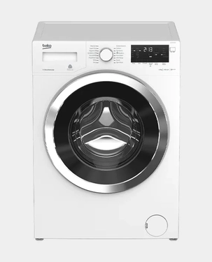 Beko 9kg Freestanding Washing Machine | 15 Wash Programmes | Digital Display | Stainless Steel Drum | Efficient Laundry Care | Modern Freestanding Design | WTV9314XW - White