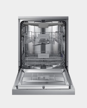 Samsung Dishwasher | 14 Place Settings Capacity | 7 Wash Programs | Hygiene Mode with Half Load Function | 60-Minute Express Wash and Dry | Wide Ice Blue LED Display | DW60M5070FS - Silver