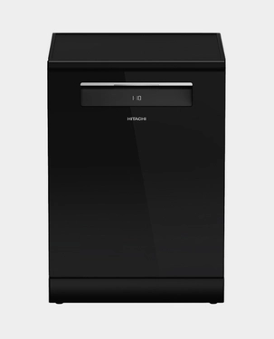 Hitachi Dishwasher | 15 Place Settings | 8 Programs | Sliding Cutlery Basket | Inverter Motor | Recycled PET Chasis | HDF F158CVGB - Glass Black
