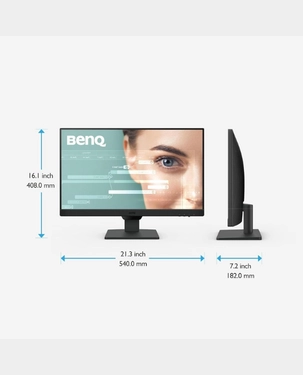 BenQ GW2490 24 Inch Monitor / IPS FHD / 1920x1080 / 100Hz Refresh Rate / Dual HDMI & Display Port / Built-in Speaker / Bezel-less / Eye Care - Black thumbnail 2