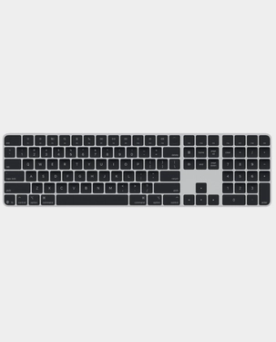 Apple Magic Keyboard with Touch ID and Numeric Keypad for Mac Models | USB-C Cable | Multimedia Keys | Bluetooth Connectivity | English Layout | MXK83 - Black