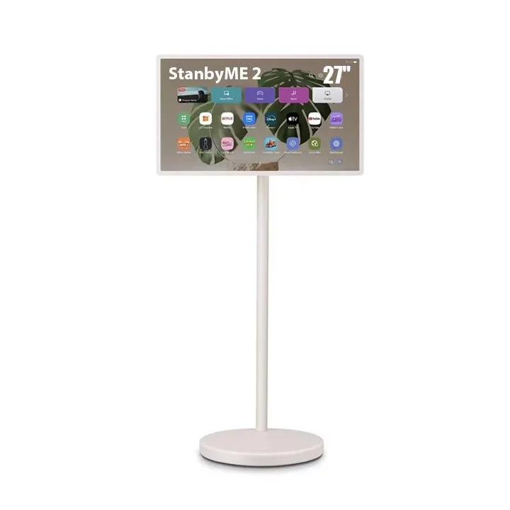 LG StanbyME 2 Portable Smart Touch Screen With Stand 27 Inch, USB-C Port, QHD, Resolution Upscaler, Dolby Vision, 60Hz Native - White - 27LX6TDGA thumbnail 2
