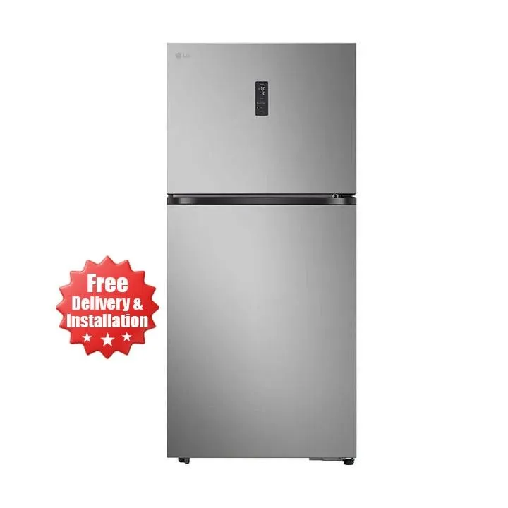 LG Double Door Refrigerator 612L, Multi Air Flow, DoorCooling, Linear Cooling, Door Alarm - Dark Graphite - LTB842PFBQ