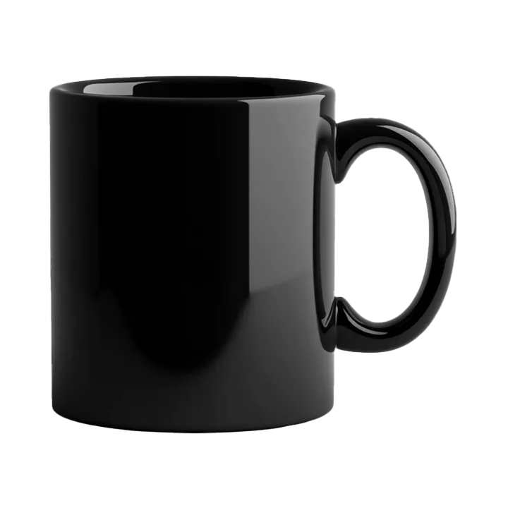 Ceramic Mug Bundle (Personalized Black Ceramic Magic Mug, Flowers, Balloon & Chocolate)