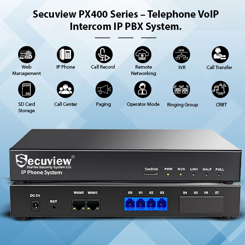 Secuview PX400 Series | Telephone VolP Intercom lP PBX System 32 Channel. thumbnail 4